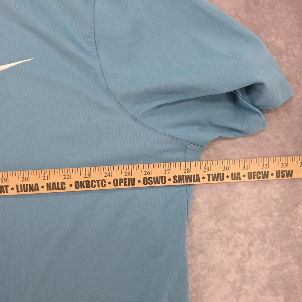 Nike Dri-FIT Golf Polo Shirt Mens 3XL Blue Short Sleeve Swoosh Athletic Top Soft